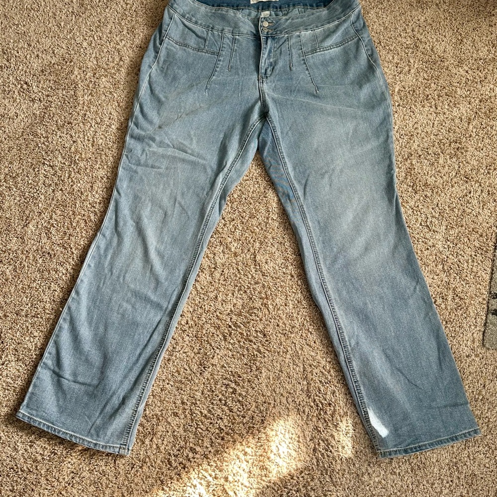 Cato Light Blue Women's Hi-Rise Straight Leg Jeans
